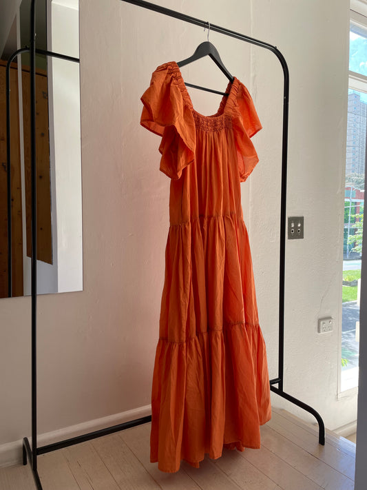 Orange Long Dress - size S