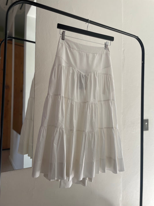 White Midi Skirt - size S