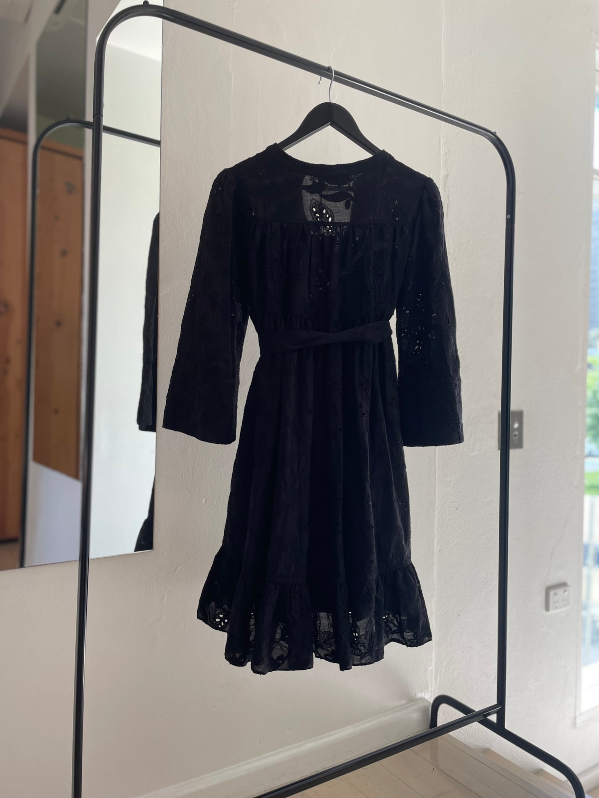 Short Cotton Dress - Black - size S
