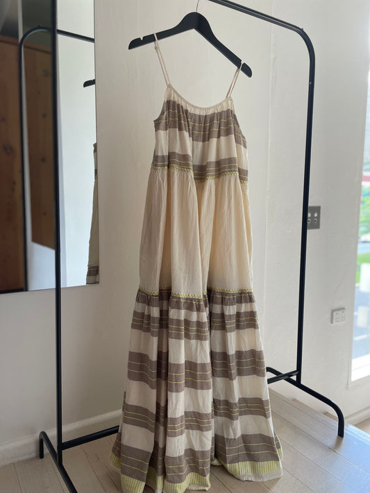 Lime/Khaki Long Dress - size S