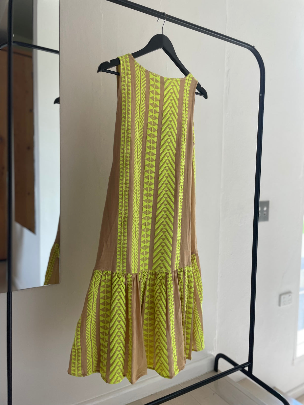 Lime/Beige Dress - size S