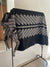 Black + White printed Blanket Throw