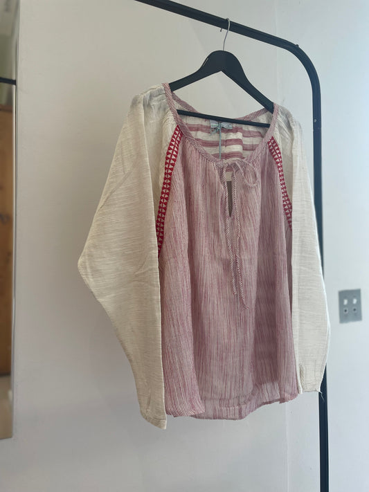 Stripe Red Blouse - 0/S