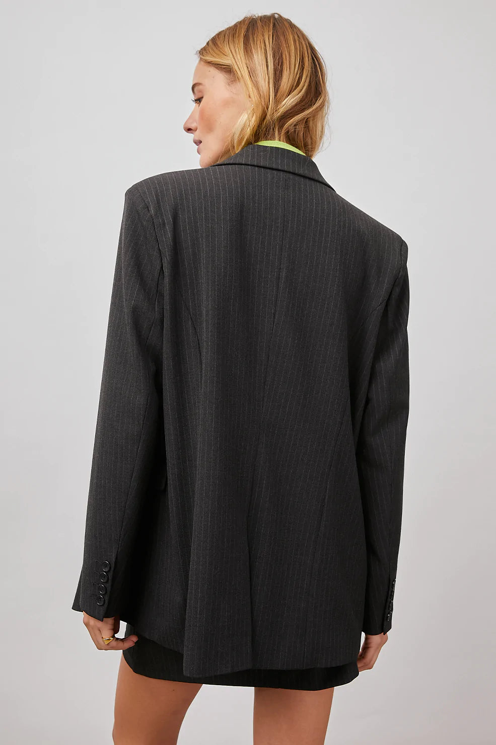 Jac Blazer - Charcoal Pinstripe
