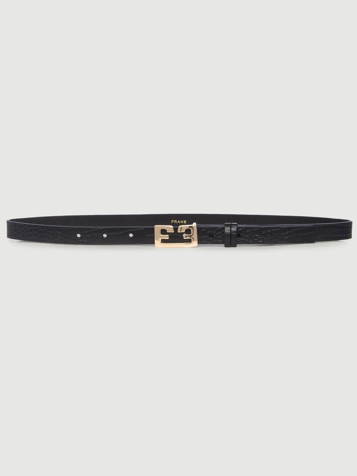 Le Double F Belt Blk Croc