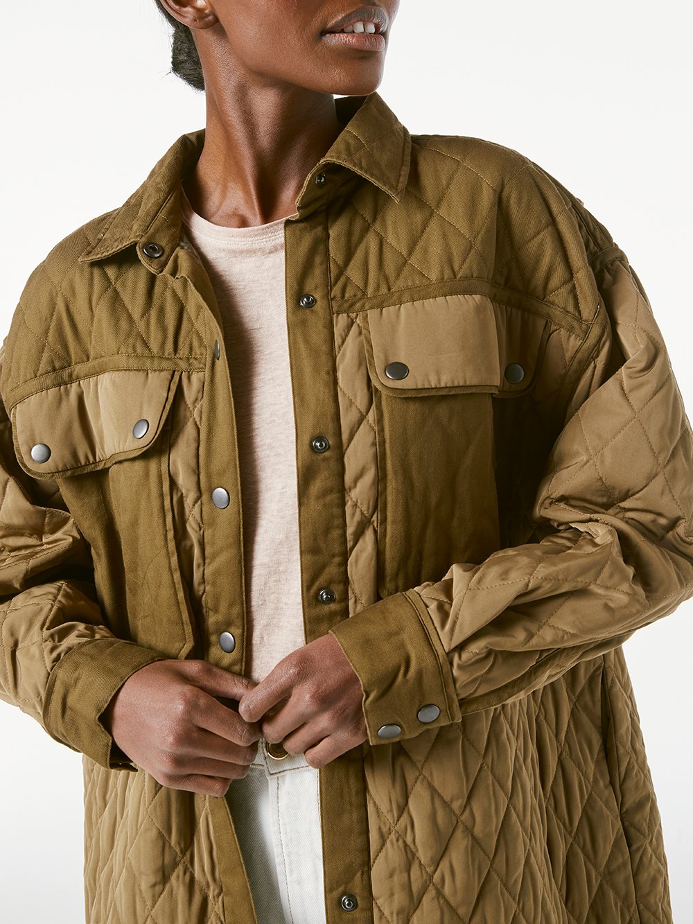 Oversize Shirt Jacket Desert