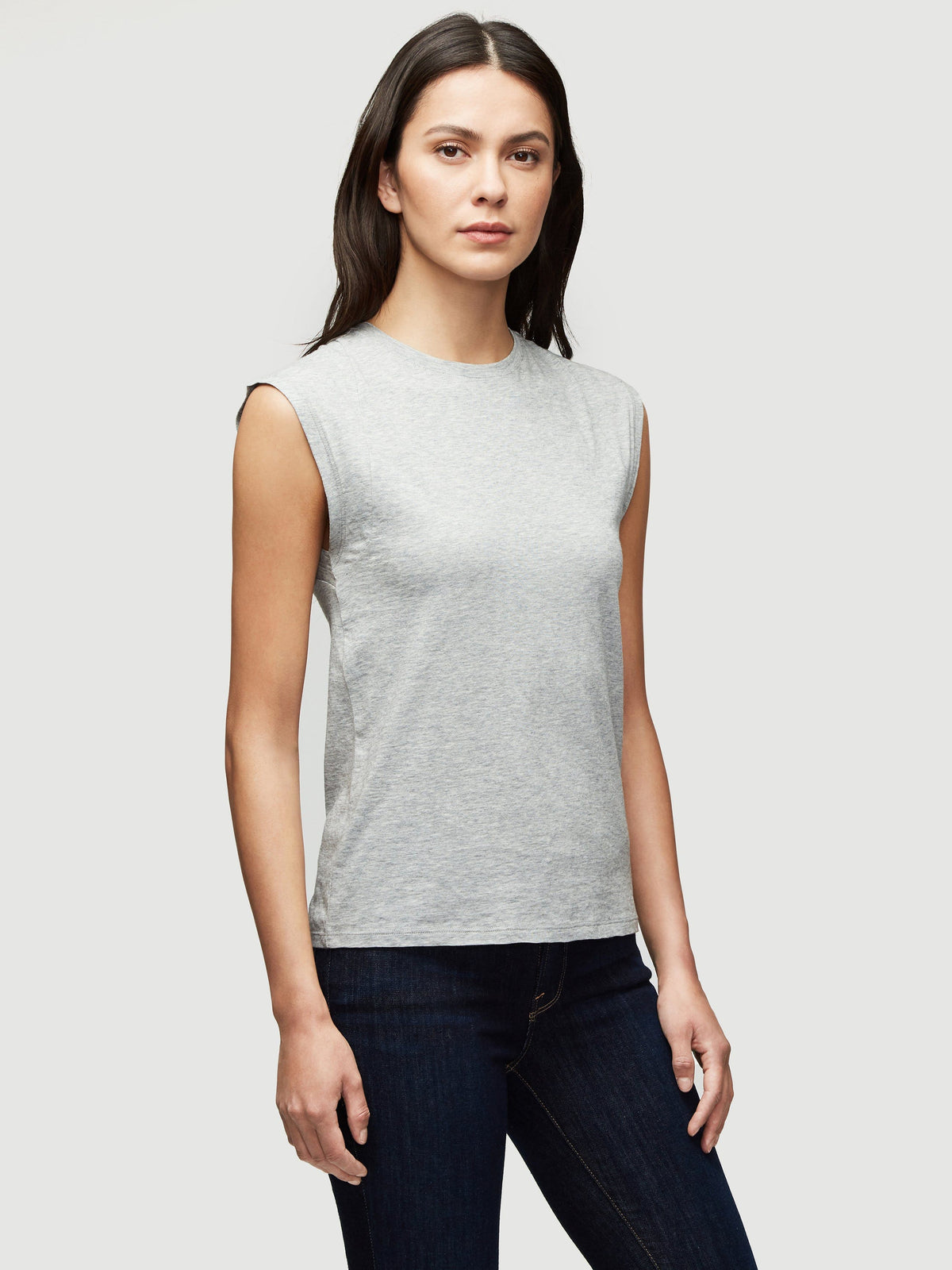 Le Mid Rise Muscle Tee Gris Heather
