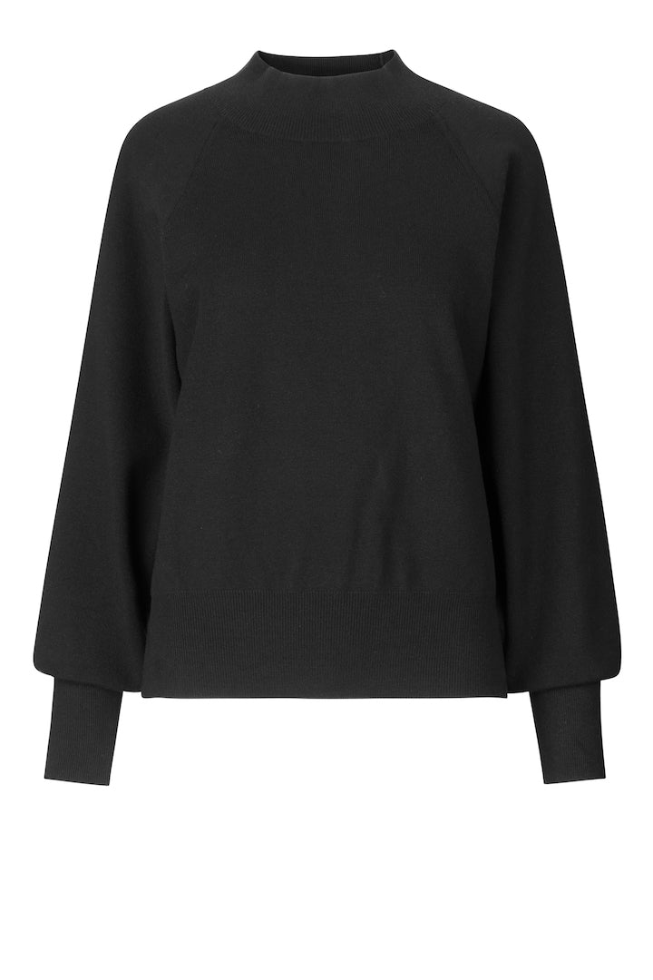 Octavia Knit T-Neck - Black