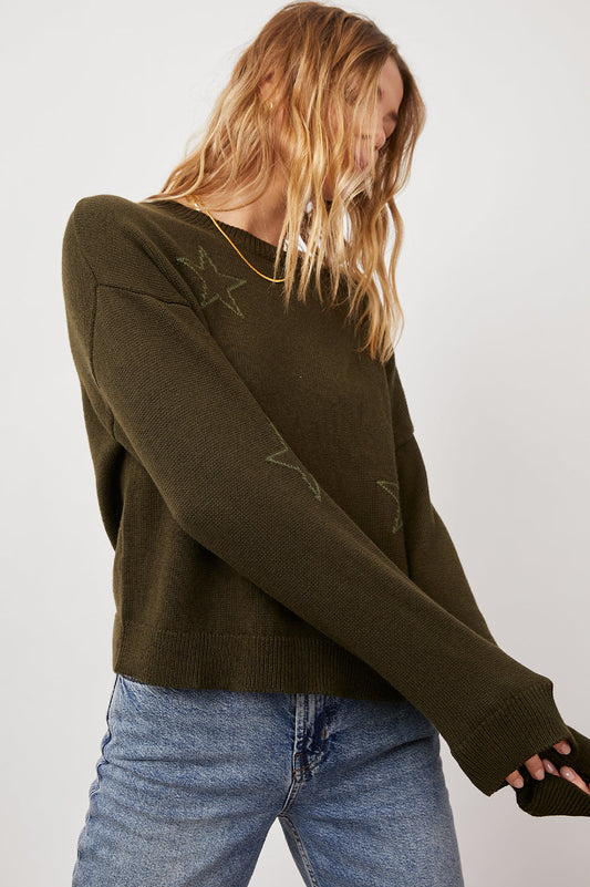 Perci Olive Outline Starts Knit