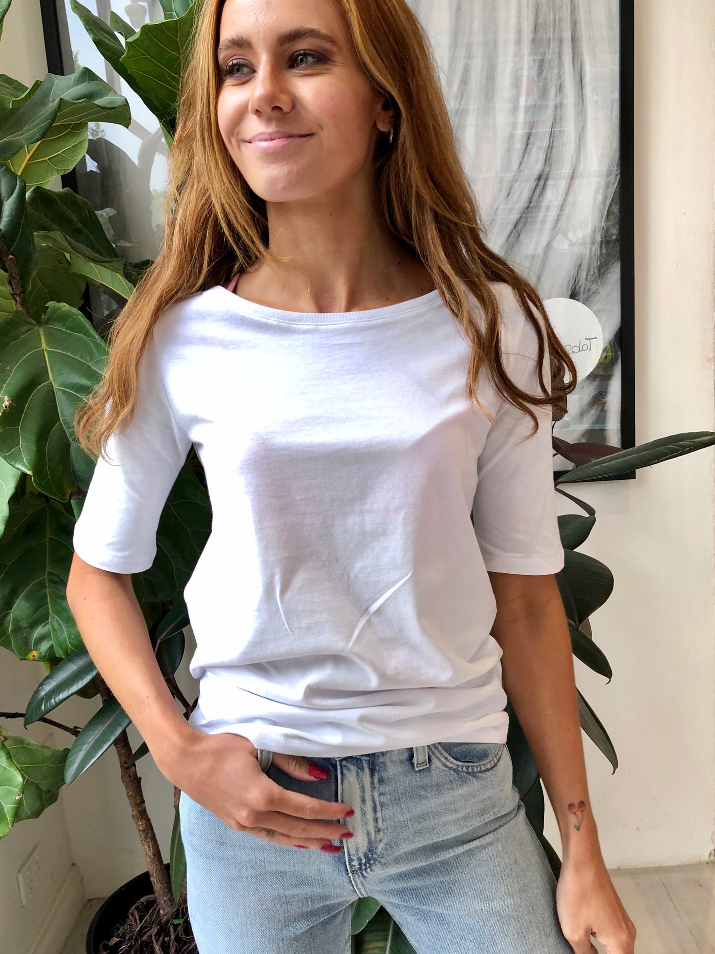 Slim Sleeve to Elbow Tee