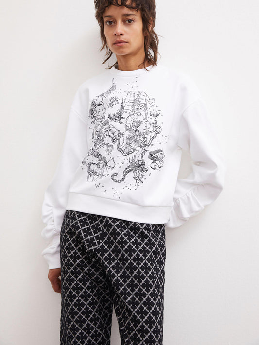 Arrosa Sweatshirt - Pure White