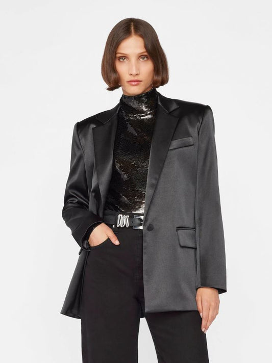 Strong Shoulder Blazer- Noir