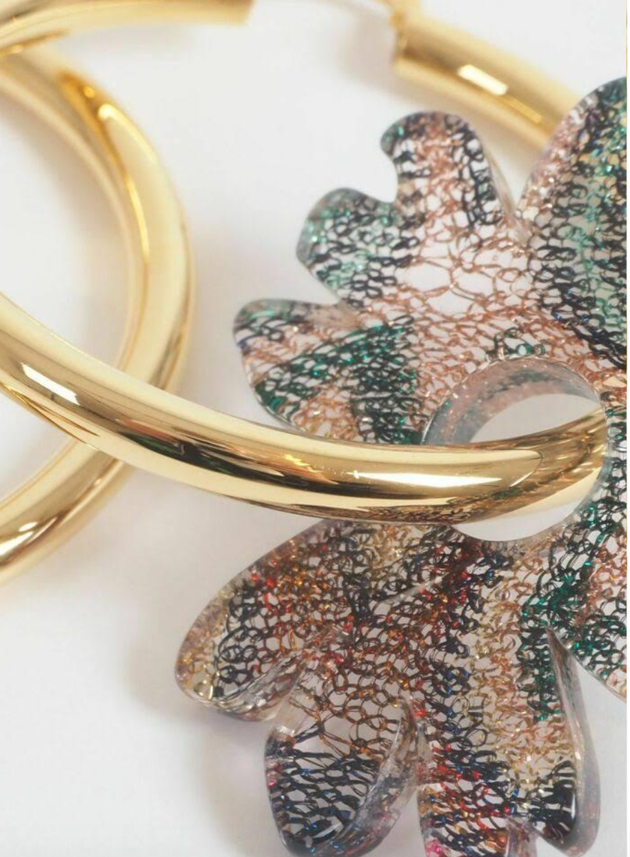 Missoni Gold Earrings - Purple Mix