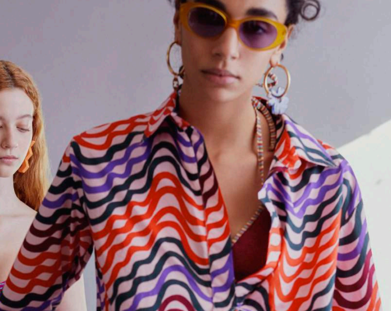 Missoni Gold Earrings - Purple Mix