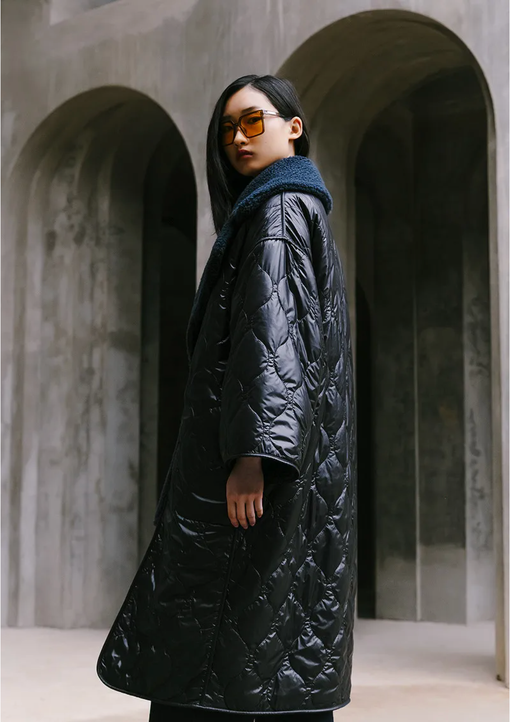Mulan Reversible Coat - Black Combo