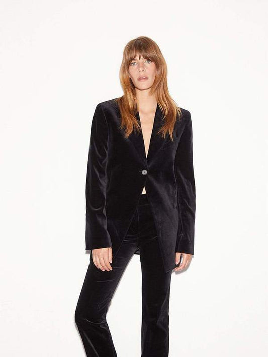 Single button blazer -Noir