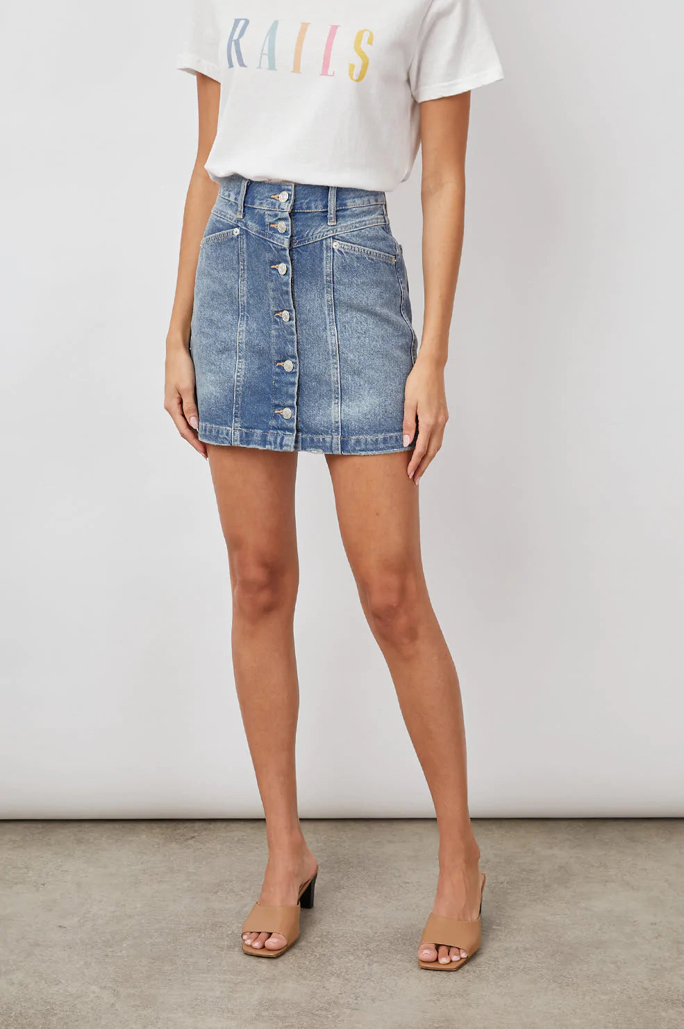 The Canyon Mini Skirt- Old Indigo