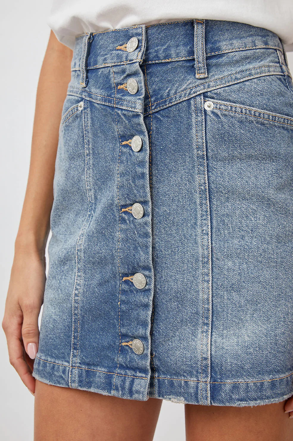 The Canyon Mini Skirt- Old Indigo