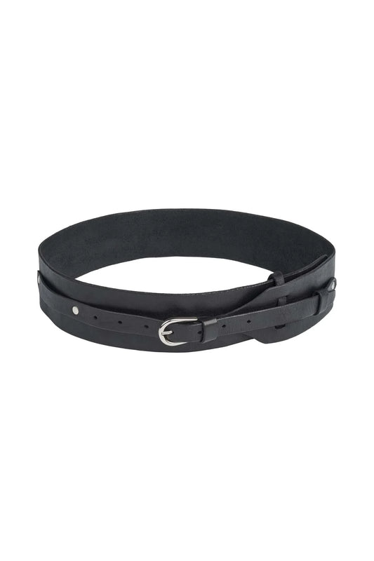 Eva - Leather Wide Belt