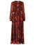 Monique Red Snake Print Long Dress