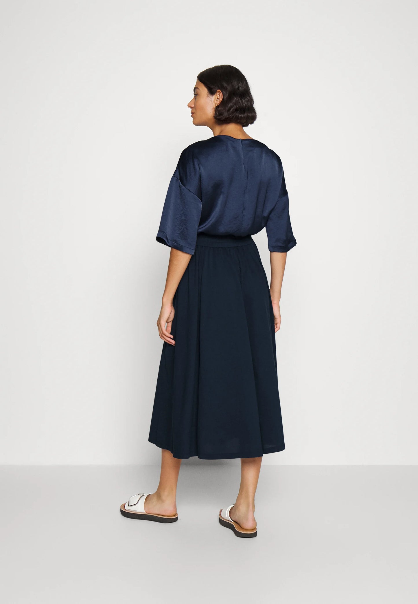Gel Jersey Dress- Navy