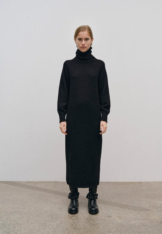 Tipp Knit Dress- Black