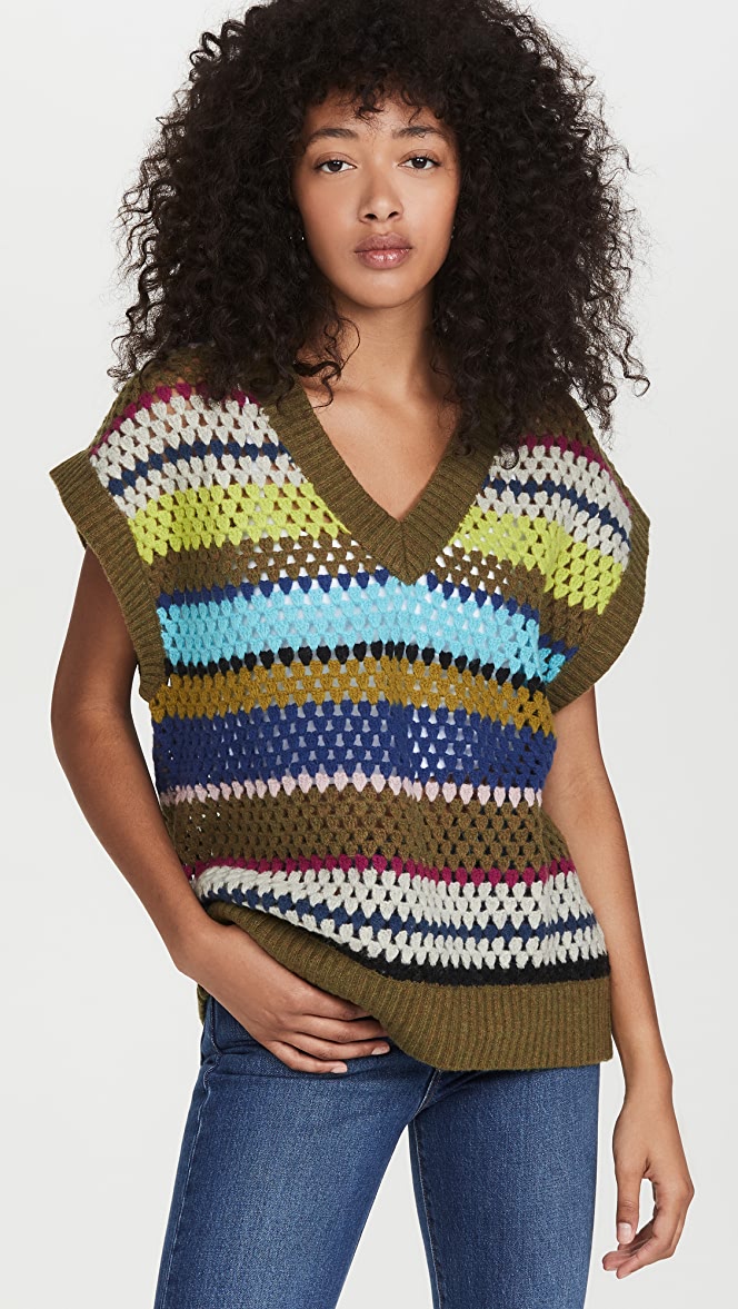 Coletta Sweater-Knit -Rainbow Stripe