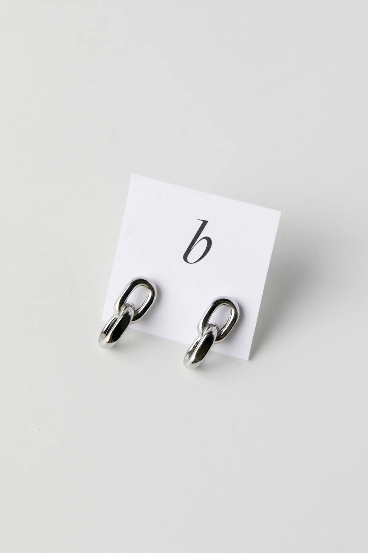 Link Drop Earrings Silver