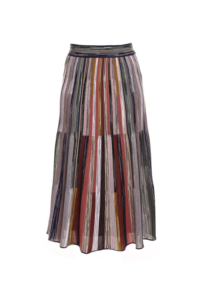 Printed Stripe Skirt