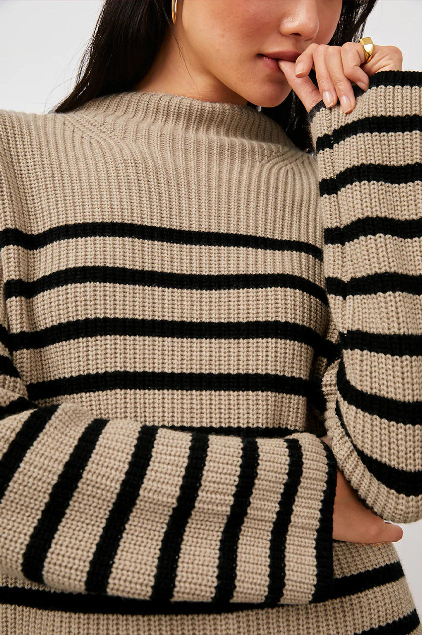 Claudia Camel Ebony Stripe