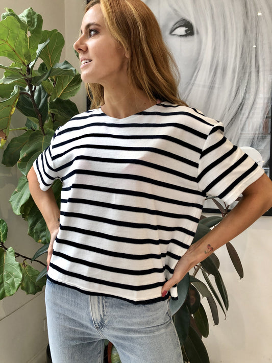 Terry Wide Cropped Tee