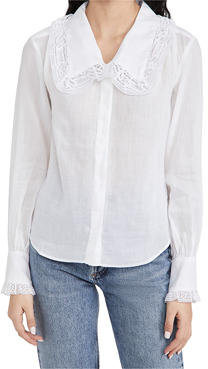 Lace collar Shirt