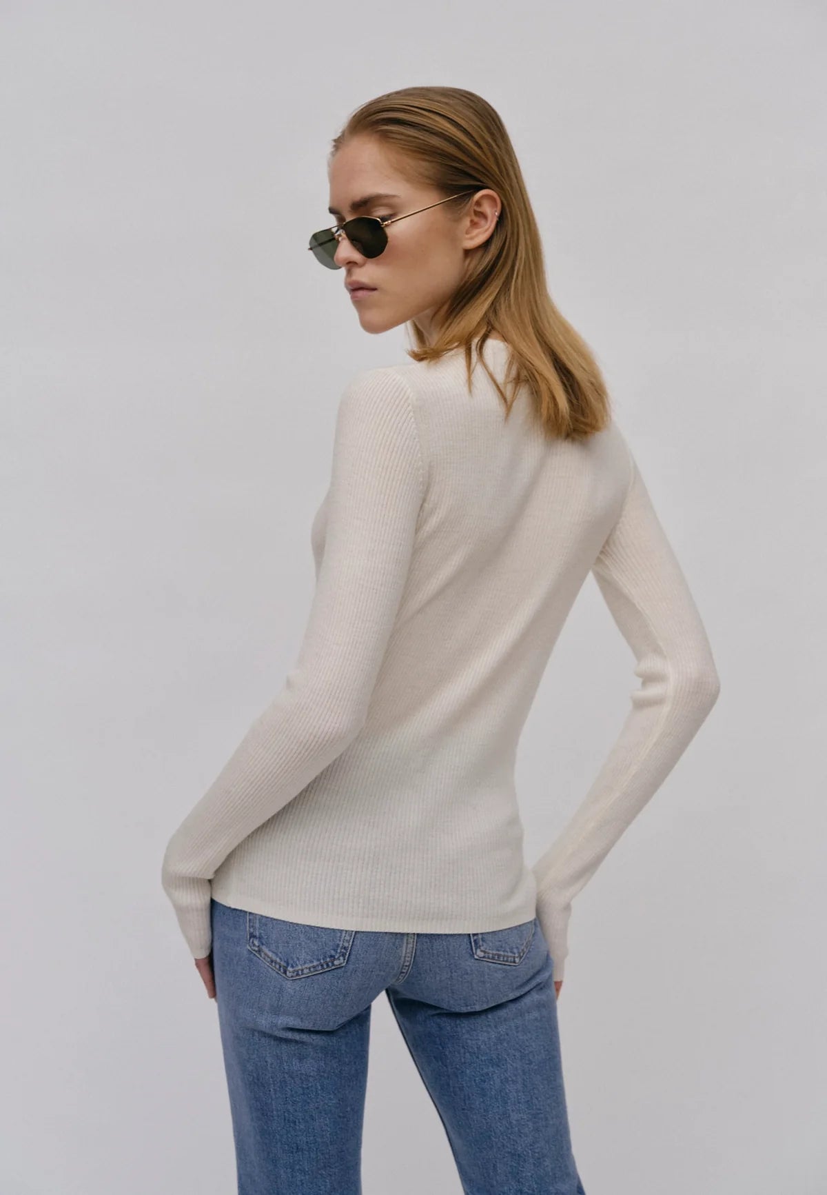 Camb Knit Blouse - Off White