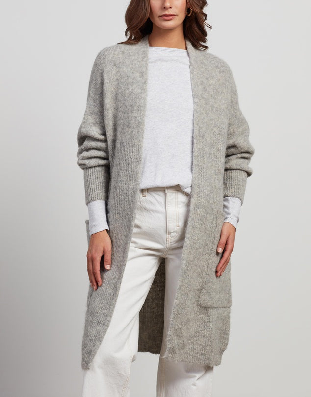 East Cardigan Heather Grey