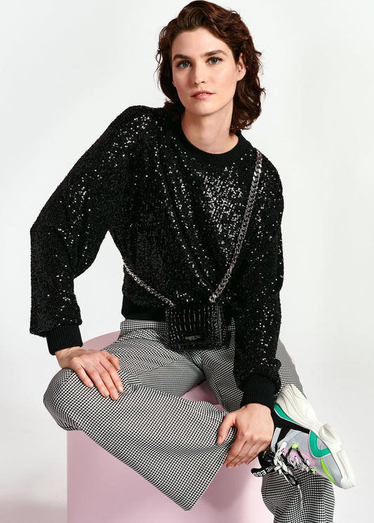 Wimmer Pullover - Black Shimmer and Shime